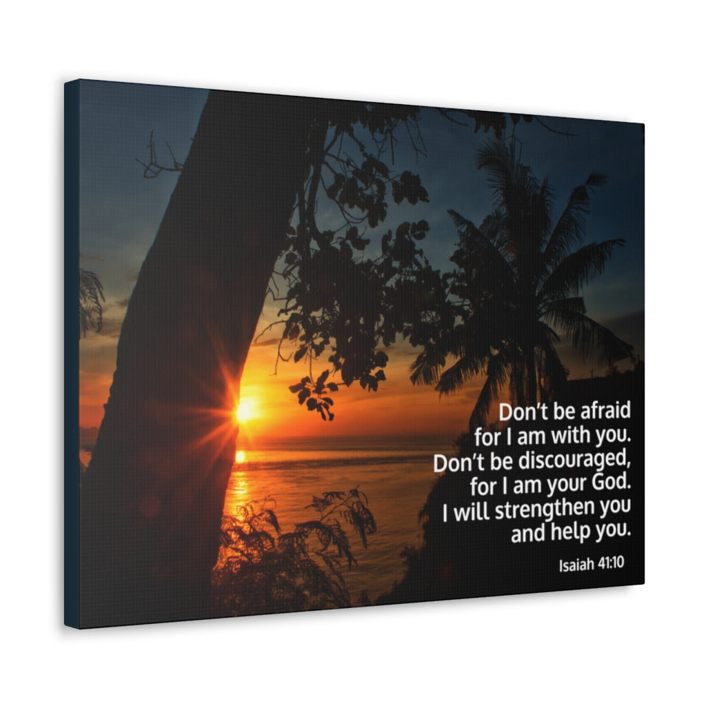 Scripture Walls Strengthen You Isaiah 41:10 Bible Verse Canvas Christian Wall Art Ready to Hang Unframed-Express Your Love Gifts