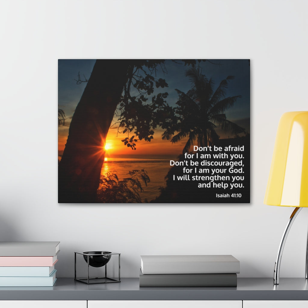 Scripture Walls Strengthen You Isaiah 41:10 Bible Verse Canvas Christian Wall Art Ready to Hang Unframed-Express Your Love Gifts