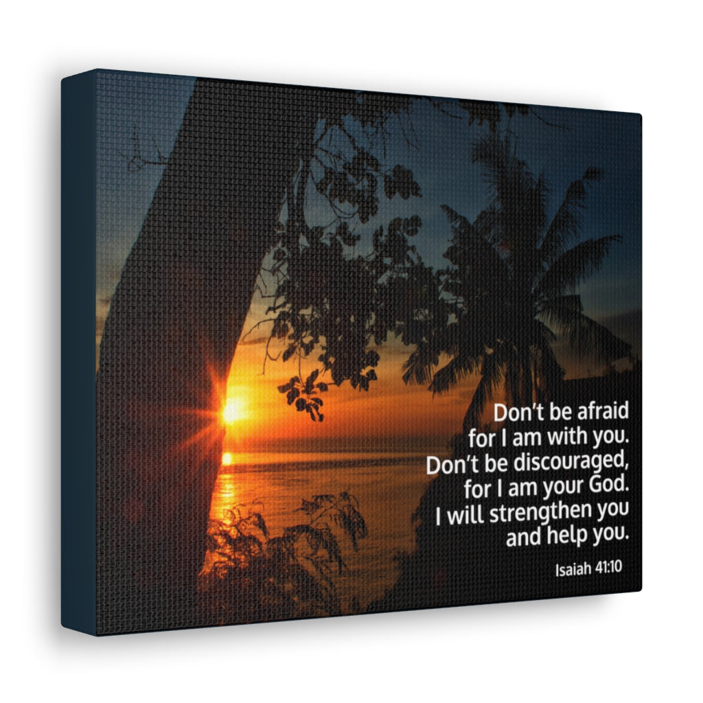 Scripture Walls Strengthen You Isaiah 41:10 Bible Verse Canvas Christian Wall Art Ready to Hang Unframed-Express Your Love Gifts