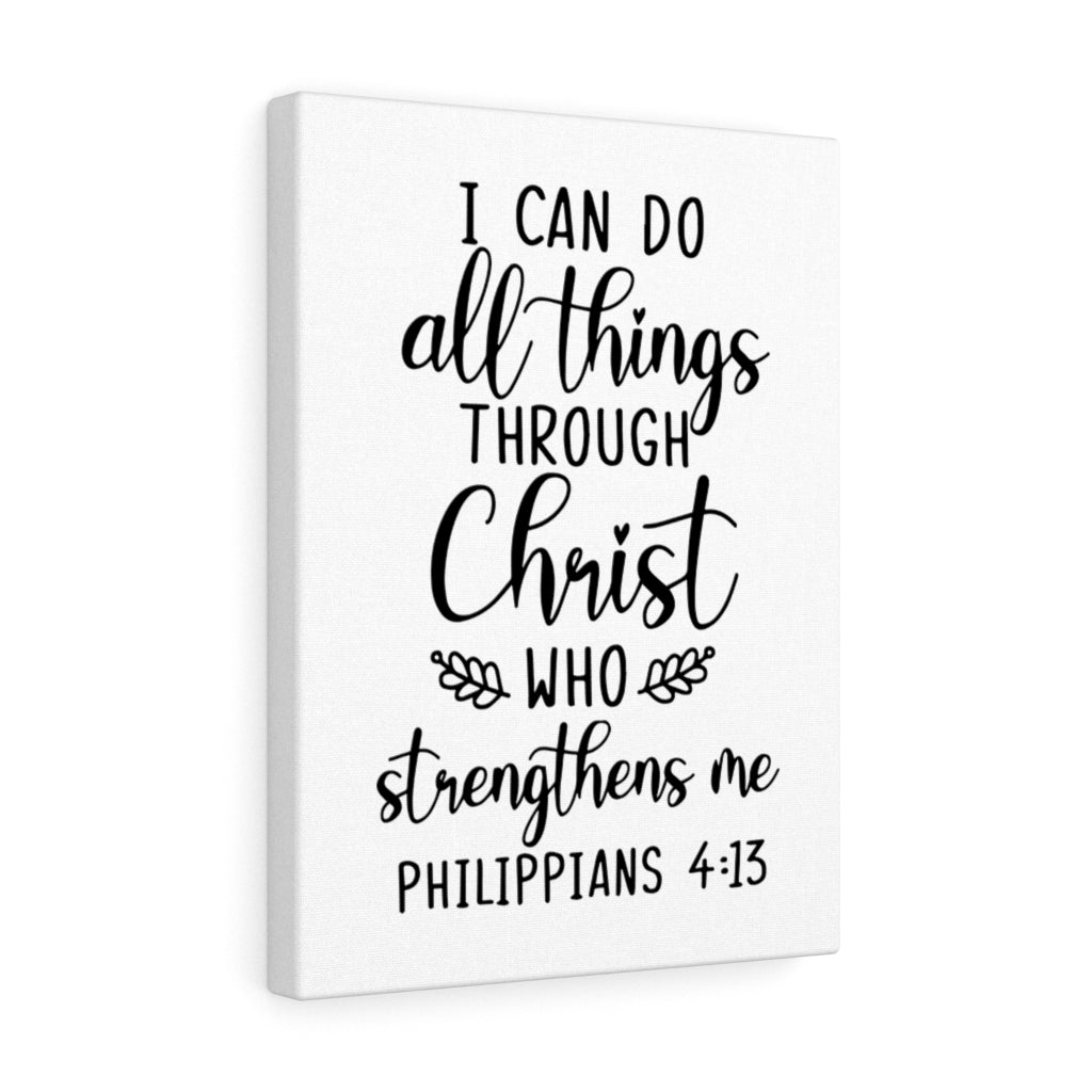 Scripture Walls Strengthens Me Philippians 4:13 Bible Verse Canvas Christian Wall Art Ready to Hang Unframed-Express Your Love Gifts
