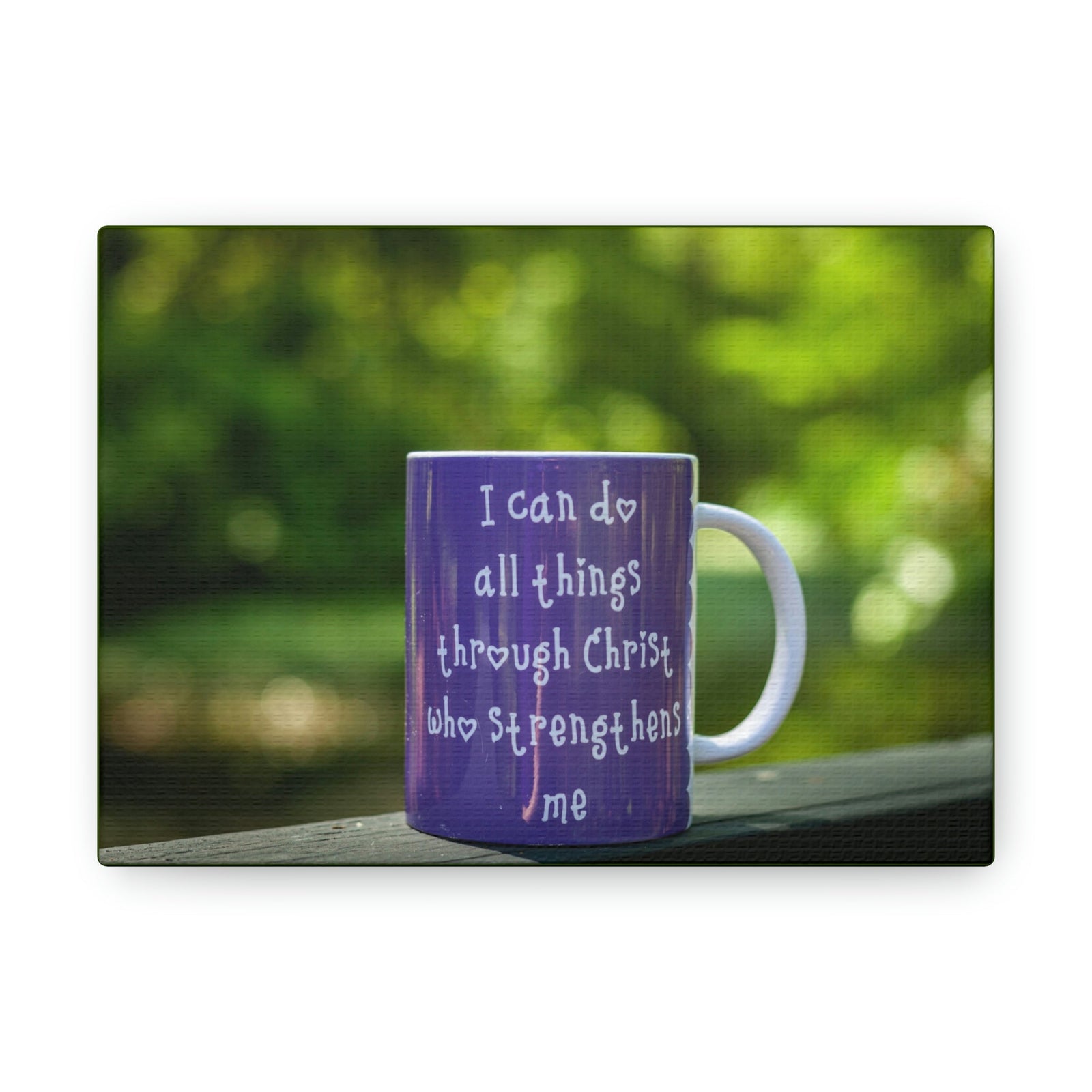 Scripture Walls Strengthens Me Philippians 4:13 Purple Mug Christian Wall Art Bible Verse Print Ready to Hang Unframed-Express Your Love Gifts