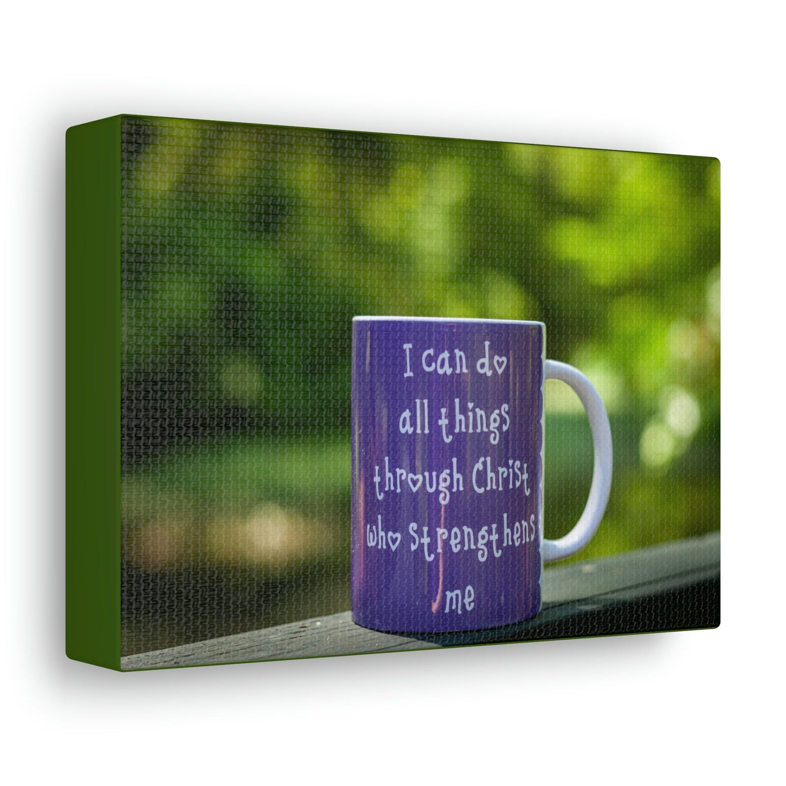 Scripture Walls Strengthens Me Philippians 4:13 Purple Mug Christian Wall Art Bible Verse Print Ready to Hang Unframed-Express Your Love Gifts