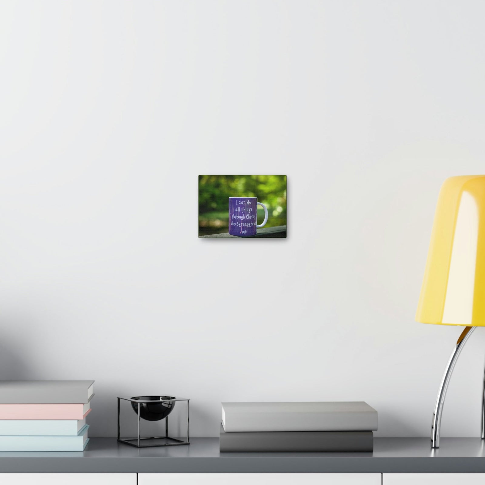 Scripture Walls Strengthens Me Philippians 4:13 Purple Mug Christian Wall Art Bible Verse Print Ready to Hang Unframed-Express Your Love Gifts