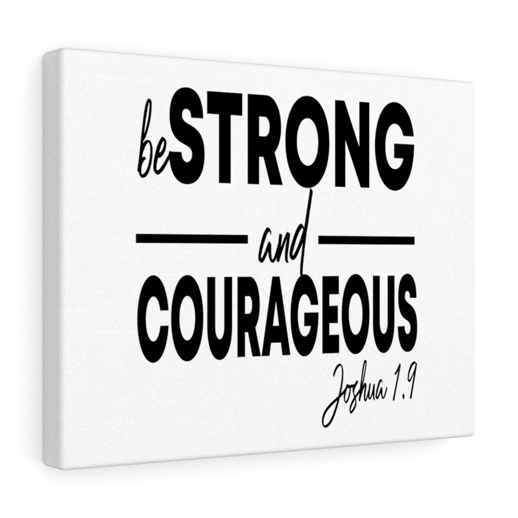 Scripture Walls Strong And Courageous Joshua 1:9 Bible Verse Canvas Christian Wall Art Ready to Hang Unframed-Express Your Love Gifts