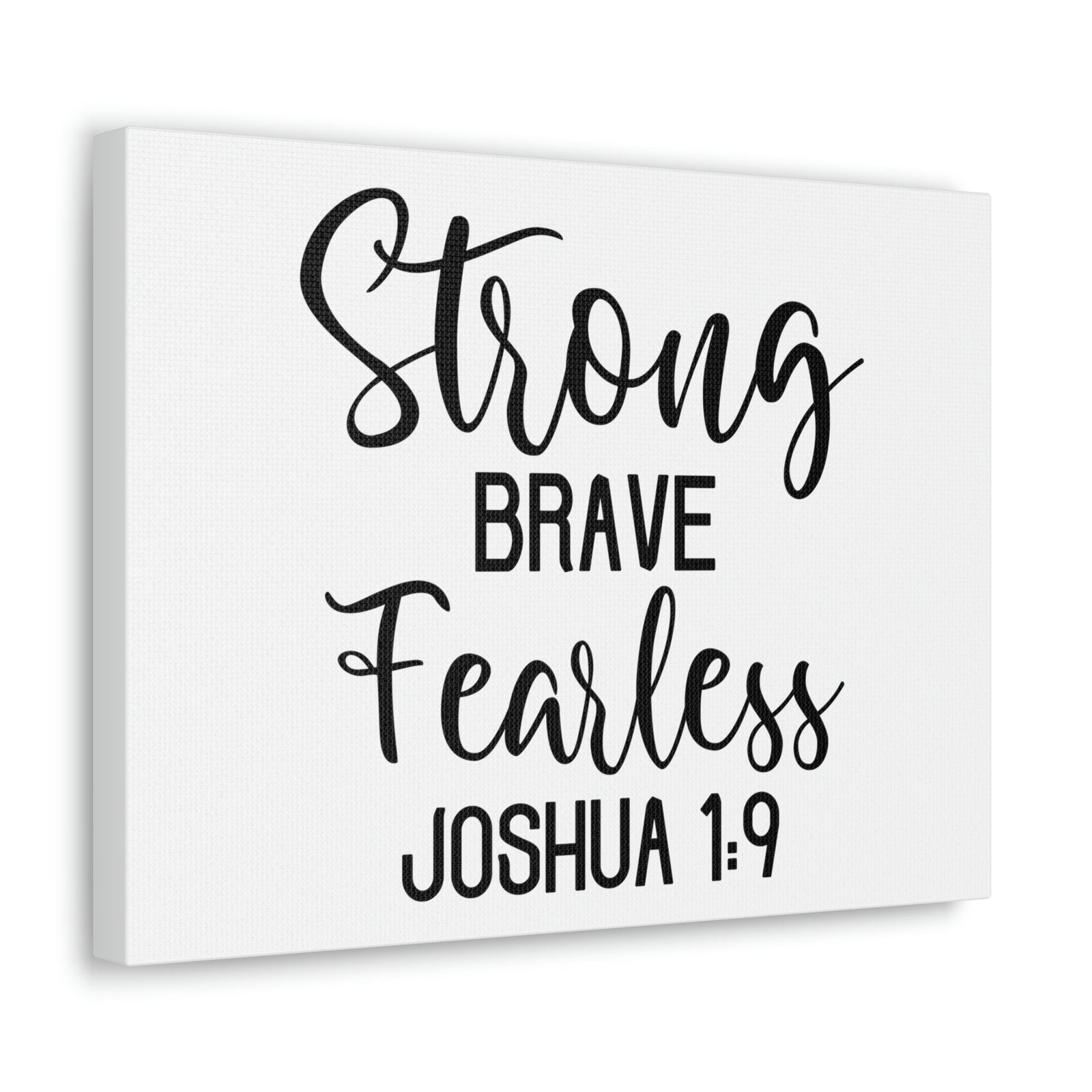 Scripture Walls Strong Brave Fearless Joshua 1:9 Bible Verse Canvas Christian Wall Art Ready to Hang Unframed-Express Your Love Gifts