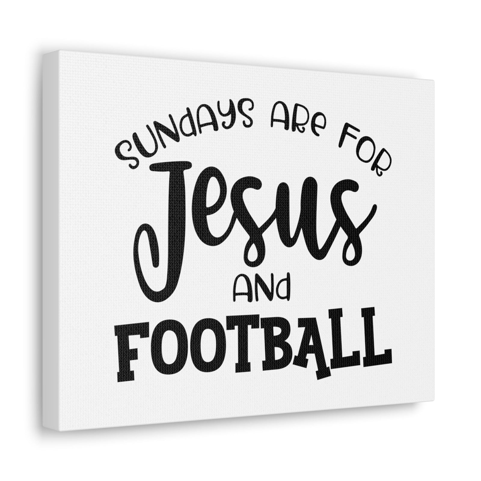 Scripture Walls Sundays Are For Jesus And Football Exodus 20:8 Christian Wall Art Print Ready to Hang Unframed-Express Your Love Gifts