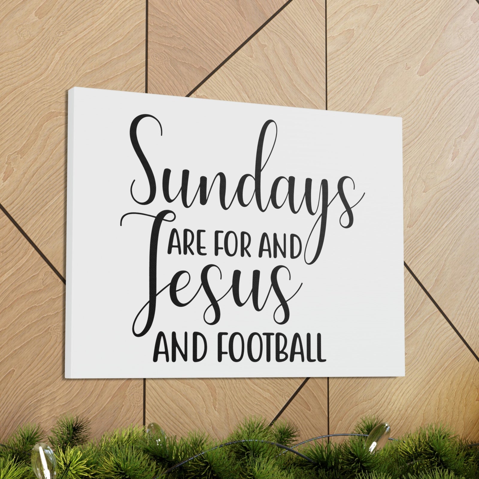 Scripture Walls Sundays Are For Jesus And Football Hebrews 4:9 Christian Wall Art Print Ready to Hang Unframed-Express Your Love Gifts