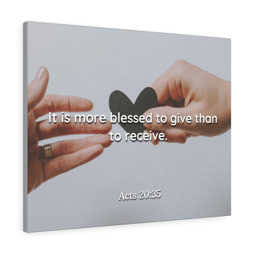 Scripture Walls Support The Weak Acts 20:35 Bible Verse Canvas Christian Wall Art Ready to Hang Unframed-Express Your Love Gifts