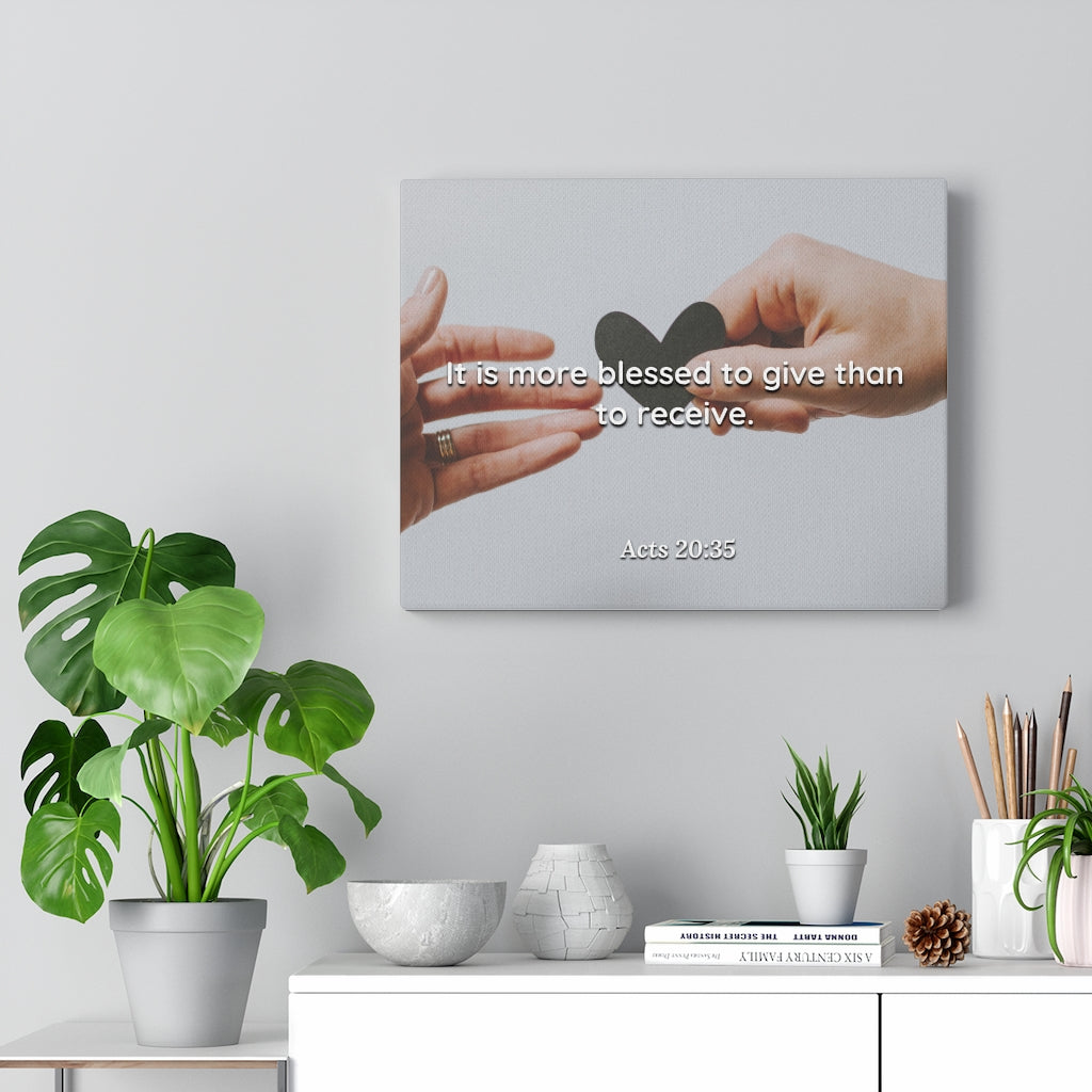 Scripture Walls Support The Weak Acts 20:35 Bible Verse Canvas Christian Wall Art Ready to Hang Unframed-Express Your Love Gifts