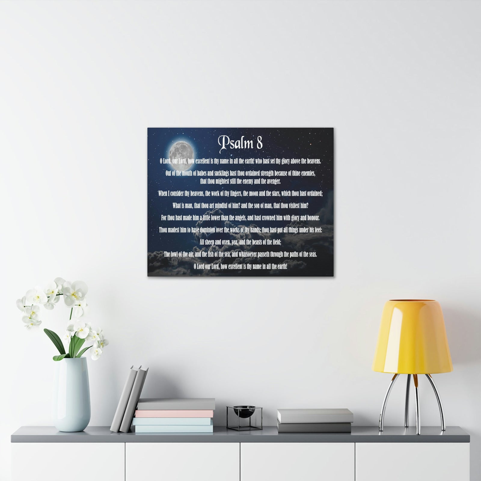 Scripture Walls Surrounded By Your Glory Psalm 8:1 Christian Wall Art Bible Verse Print Ready to Hang Unframed-Express Your Love Gifts