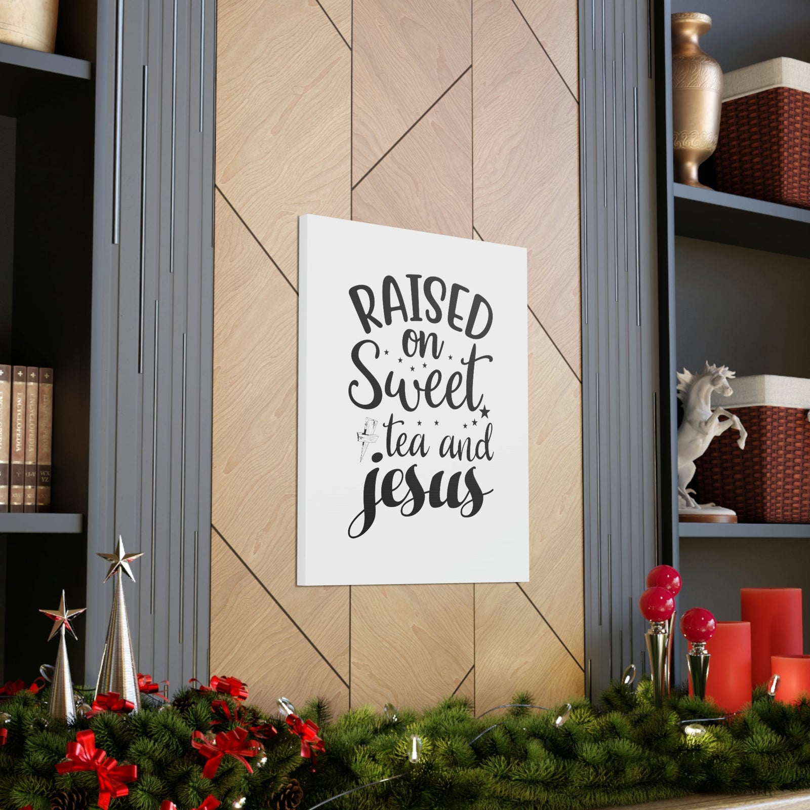 Scripture Walls Sweet Tea And Jesus Romans 8:11 Christian Wall Art Bible Verse Print Ready to Hang Unframed-Express Your Love Gifts