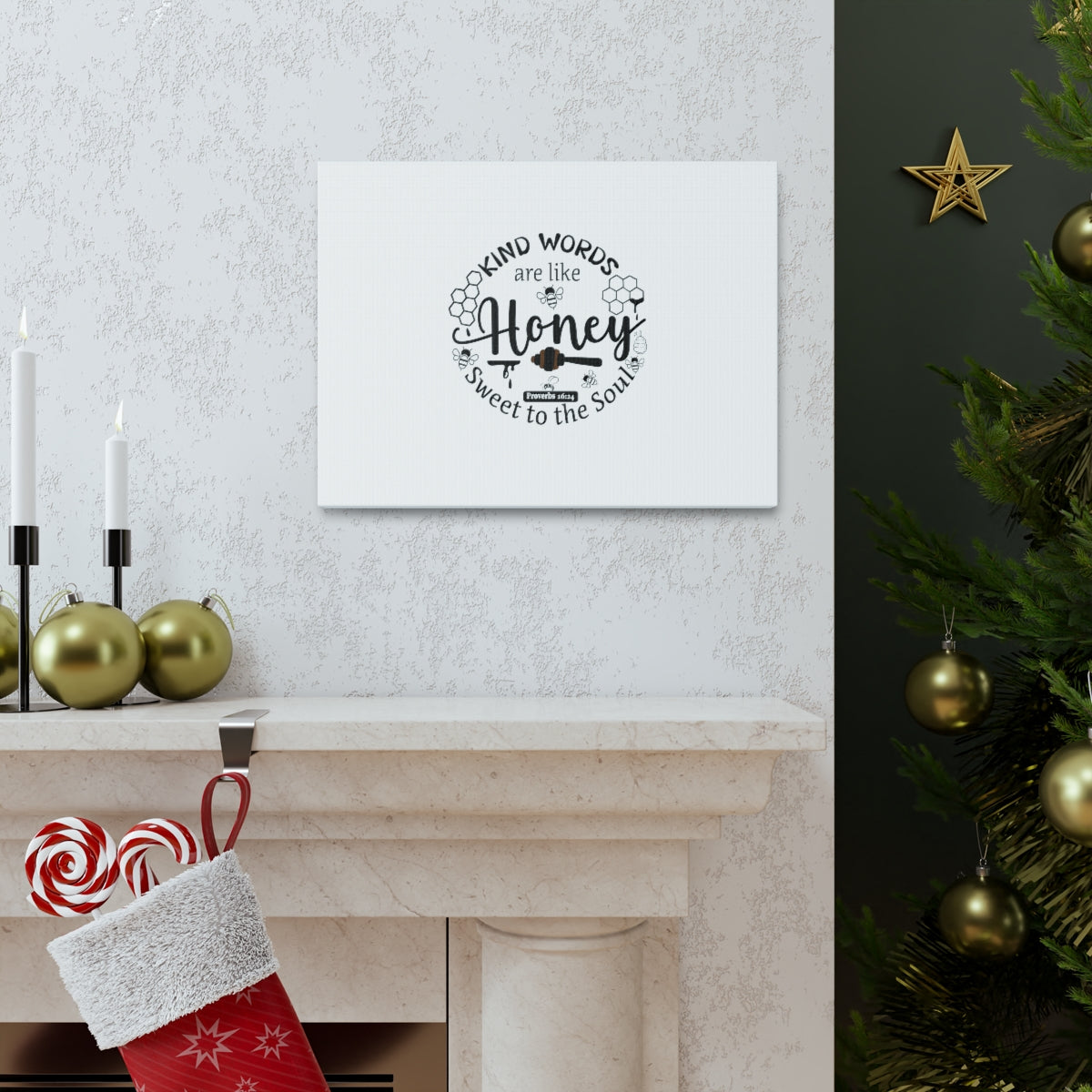 Scripture Walls Sweet To The Soul Proverbs 16:24 Christian Wall Art Bible Verse Print Ready to Hang Unframed-Express Your Love Gifts