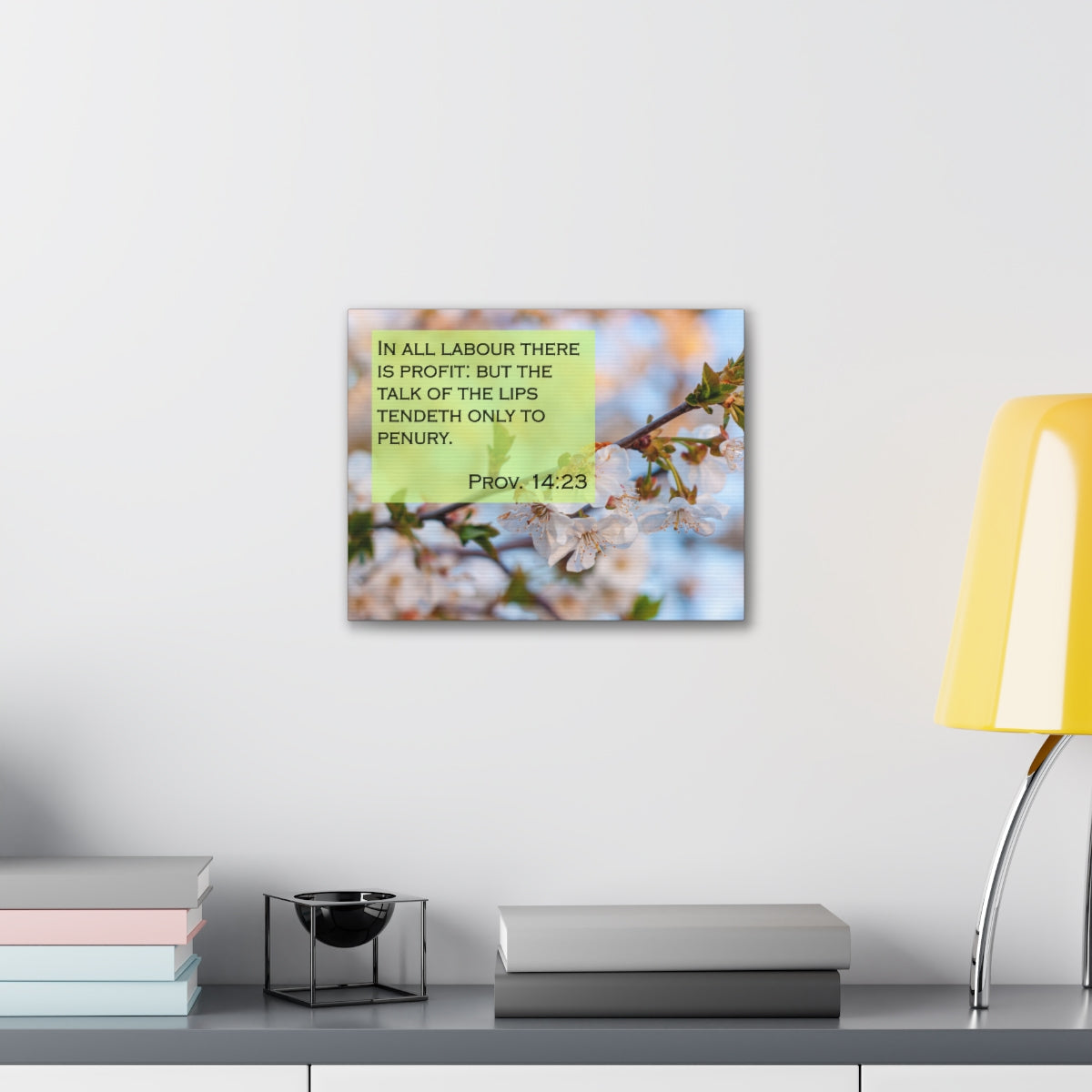 Scripture Walls Talk Of The Lips Proverbs 14:23 Bible Verse Canvas Christian Wall Art Bible Verse Print Ready To Hang Unframed-Express Your Love Gifts