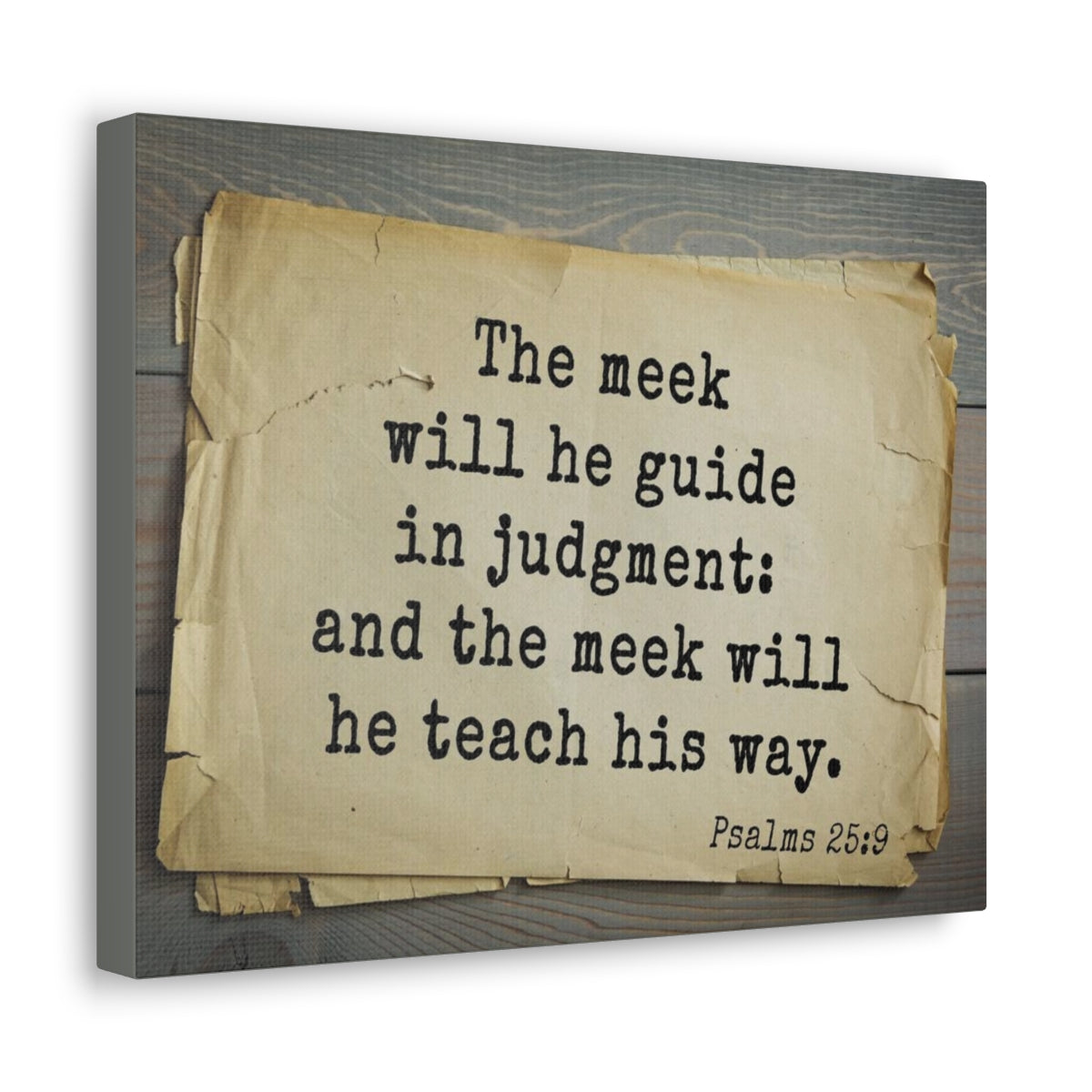 Scripture Walls Teach His Way Psalms 25:9 Bible Verse Canvas Christian Wall Art Bible Verse Print Ready To Hang Unframed-Express Your Love Gifts