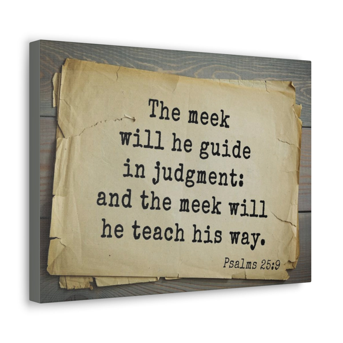 Scripture Walls Teach His Way Psalms 25:9 Bible Verse Canvas Christian Wall Art Bible Verse Print Ready To Hang Unframed-Express Your Love Gifts