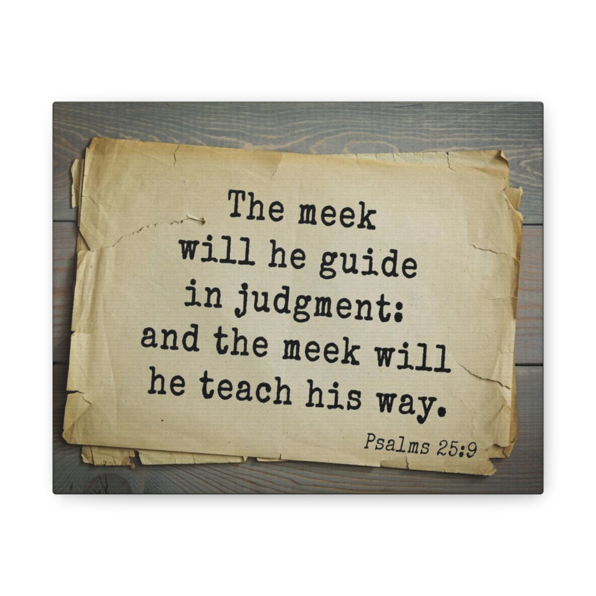 Scripture Walls Teach His Way Psalms 25:9 Bible Verse Canvas Christian Wall Art Bible Verse Print Ready To Hang Unframed-Express Your Love Gifts