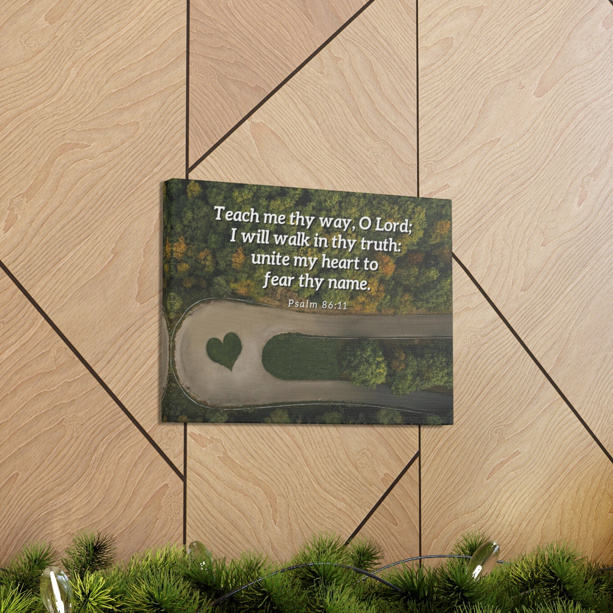 Scripture Walls Teach Me Thy Way Psalm 86:11 Bible Verse Canvas Christian Wall Art Ready to Hang Unframed-Express Your Love Gifts