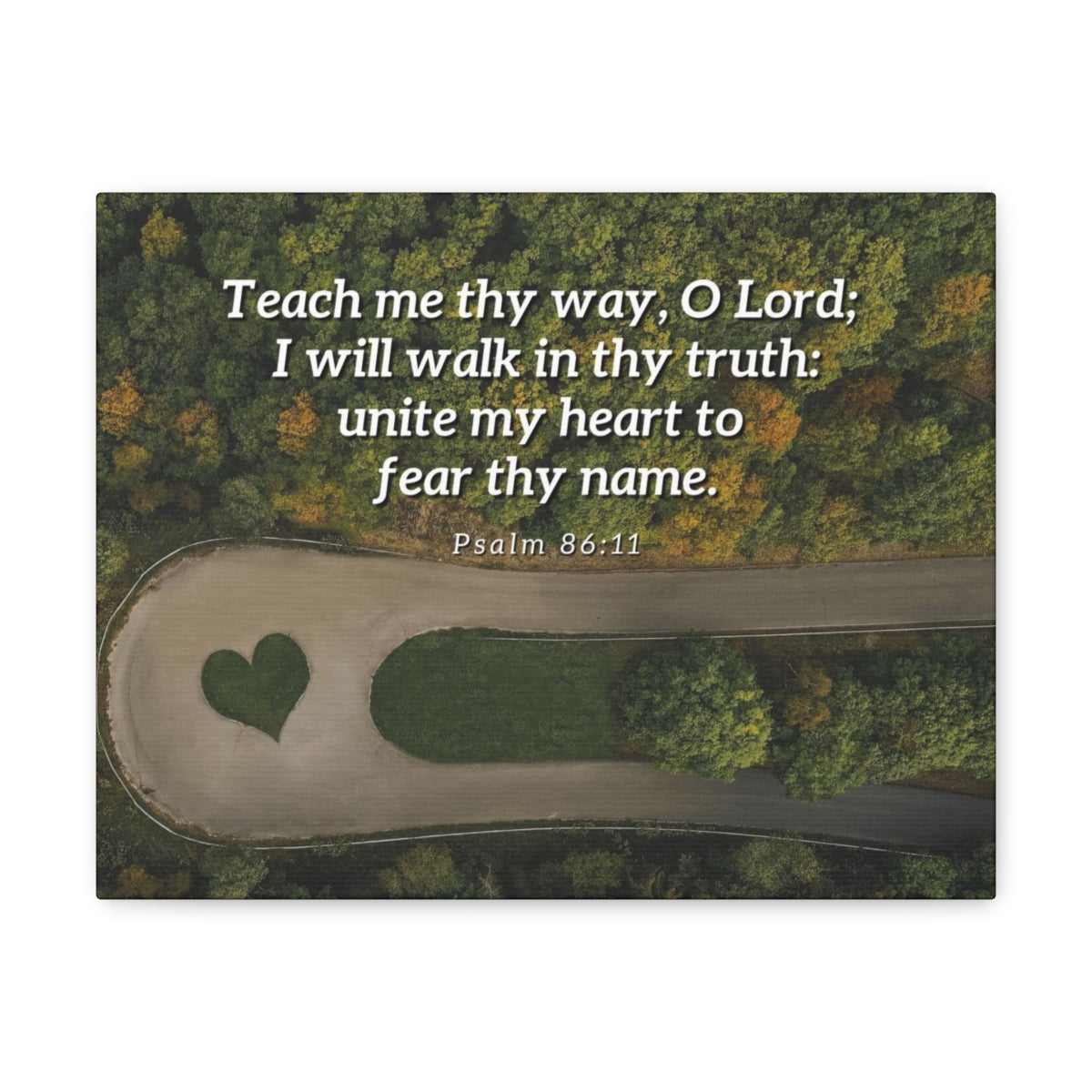 Scripture Walls Teach Me Thy Way Psalm 86:11 Bible Verse Canvas Christian Wall Art Ready to Hang Unframed-Express Your Love Gifts