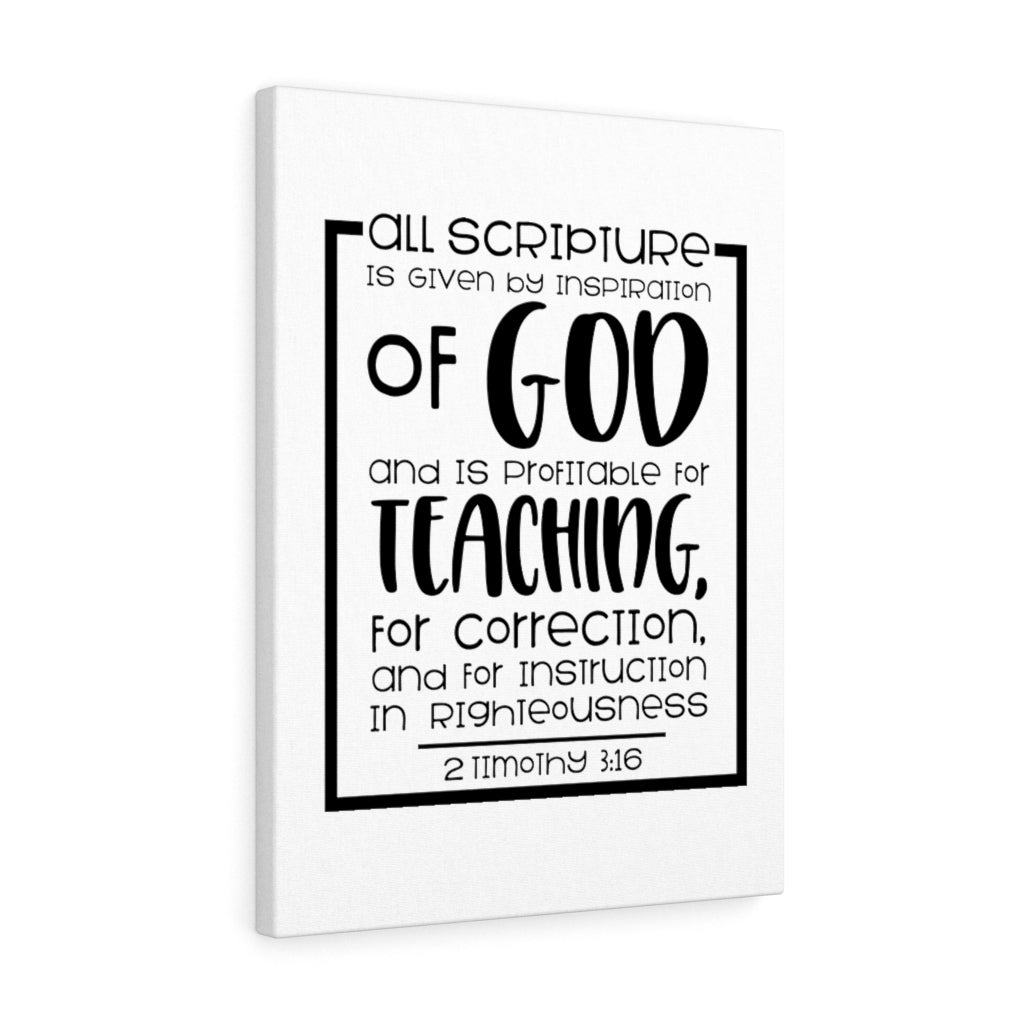 Scripture Walls Teaching 2 Timothy 3:16 Bible Verse Canvas Christian Wall Art Ready to Hang Unframed-Express Your Love Gifts
