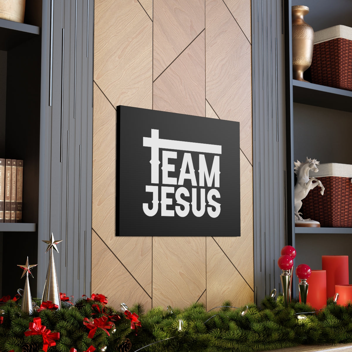 Scripture Walls Team Jesus 1 Corinthians 12:14 Cross Christian Wall Art Bible Verse Print Ready to Hang Unframed-Express Your Love Gifts