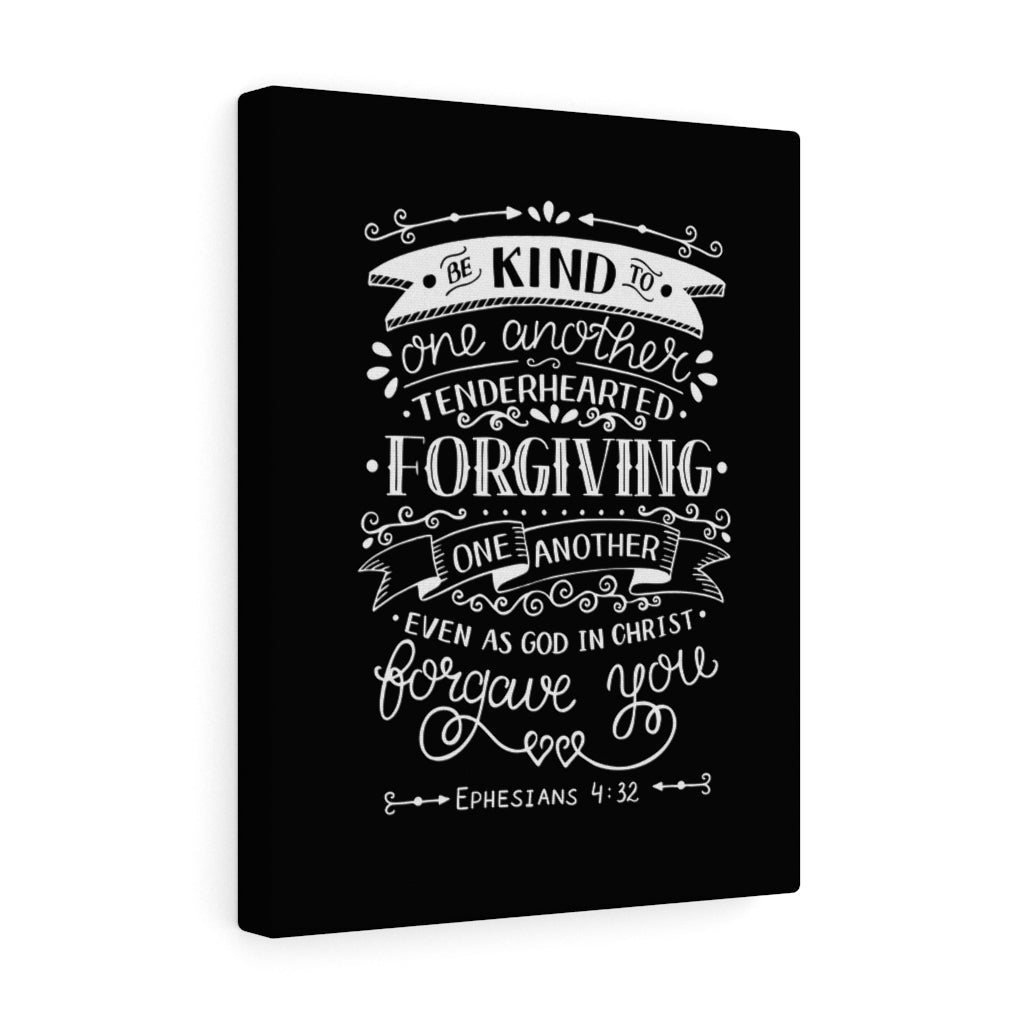 Scripture Walls Tenderhearted Black Ephesians 4:32 Bible Verse Canvas Christian Wall Art Ready to Hang Unframed-Express Your Love Gifts