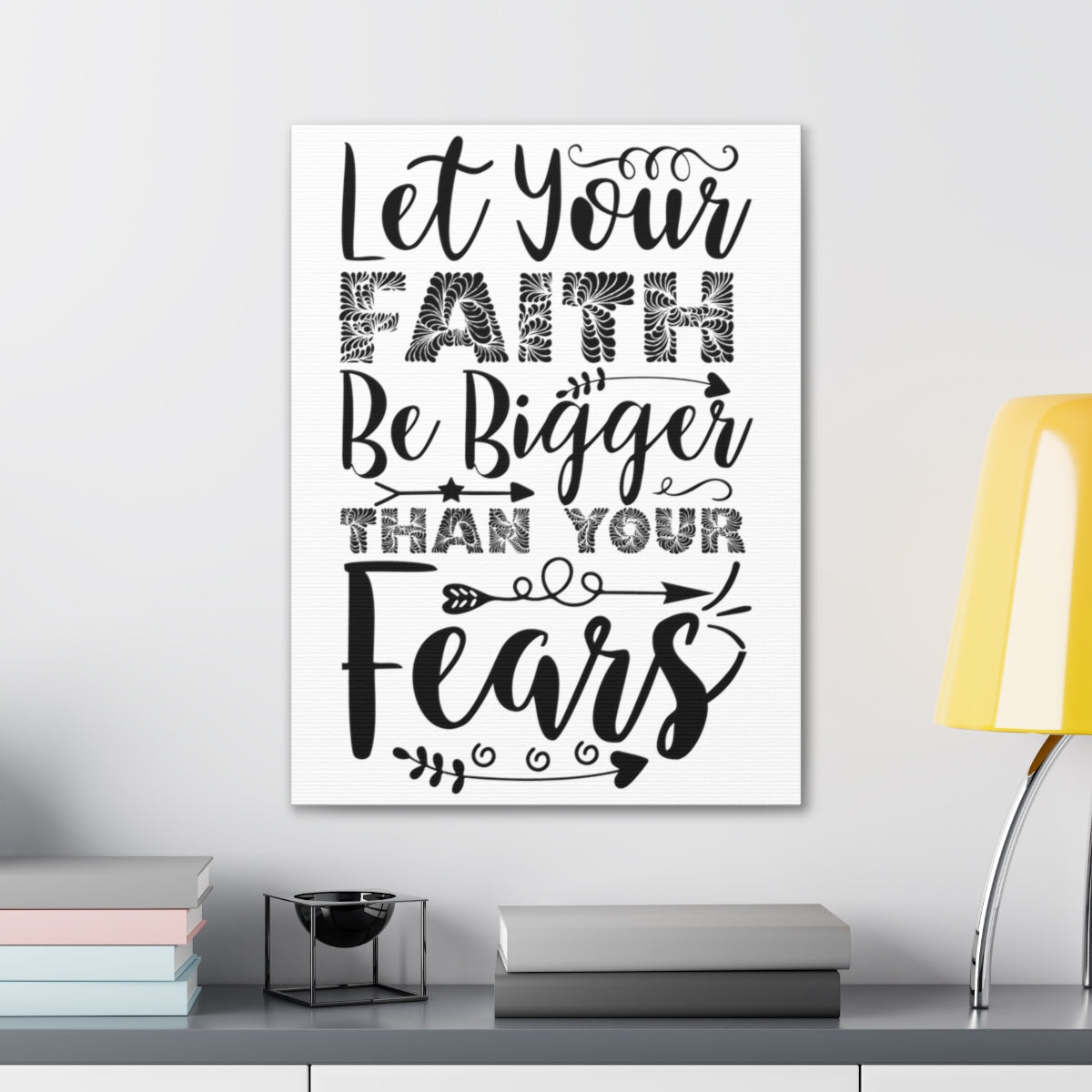Scripture Walls Than Your Fears Hebrews 13:6 Christian Wall Art Print Ready to Hang Unframed-Express Your Love Gifts