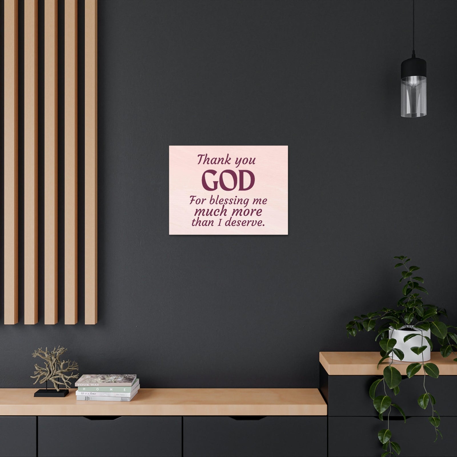 Scripture Walls Thank You God Pink Colossians 3:17 Bible Verse Canvas Christian Wall Art Ready to Hang Unframed-Express Your Love Gifts