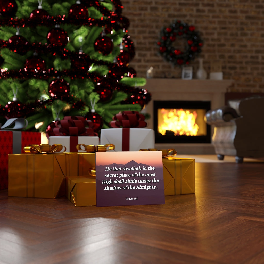 Scripture Walls The Almighty Psalms 91:1 Bible Verse Canvas Christian Wall Art Ready to Hang Unframed-Express Your Love Gifts