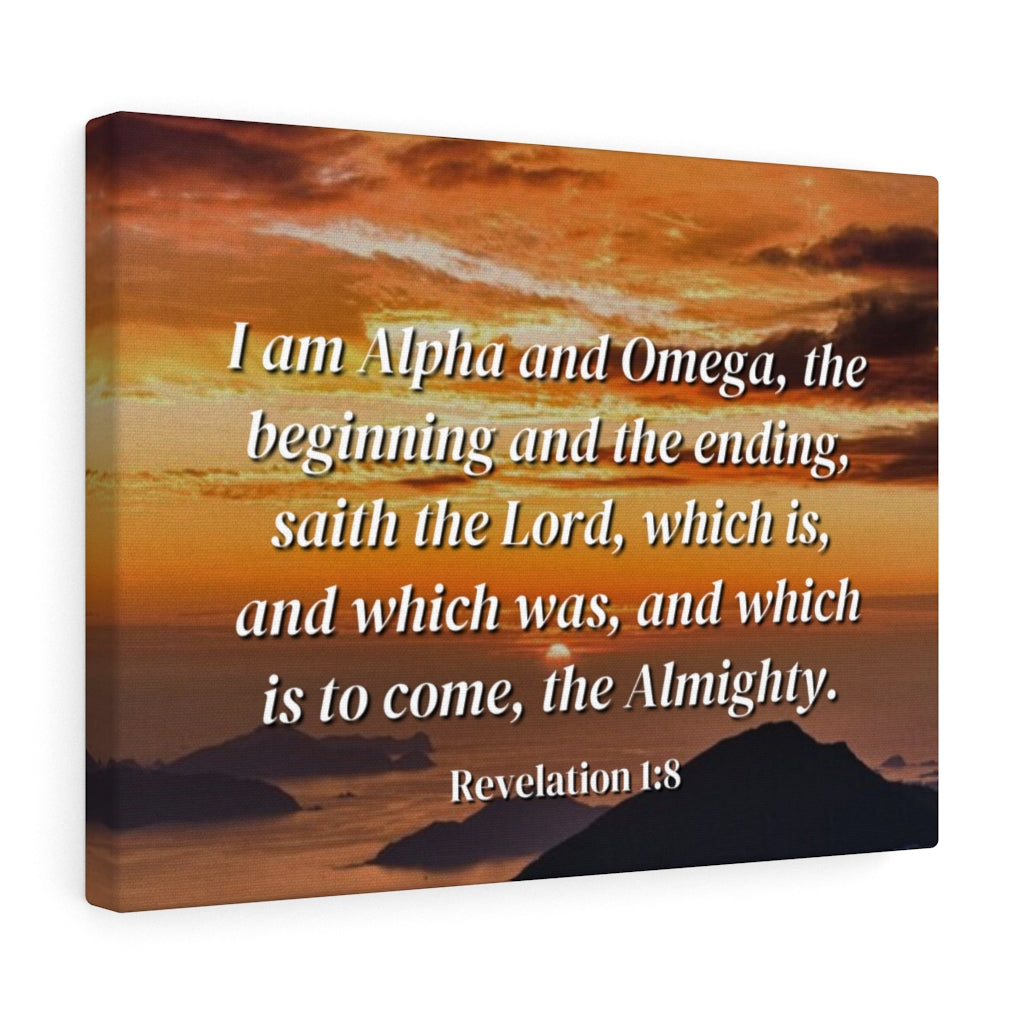 Scripture Walls The Almighty Revelation 1:8 Bible Verse Canvas Christian Wall Art Ready to Hang Unframed-Express Your Love Gifts