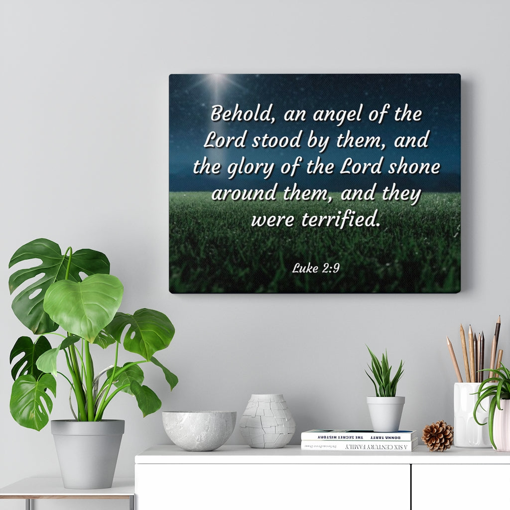Scripture Walls The Angel Luke 2:9 Bible Verse Canvas Christian Wall Art Ready to Hang Unframed-Express Your Love Gifts