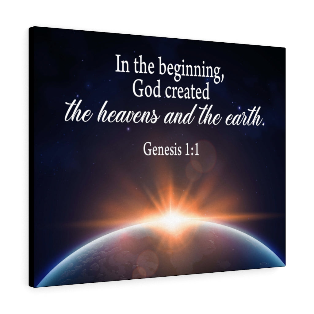 Scripture Walls The Beginning Genesis 1:1-2 Wall Art Christian Home Decor Unframed-Express Your Love Gifts