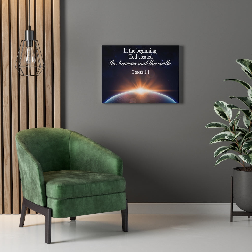 Scripture Walls The Beginning Genesis 1:1-2 Wall Art Christian Home Decor Unframed-Express Your Love Gifts