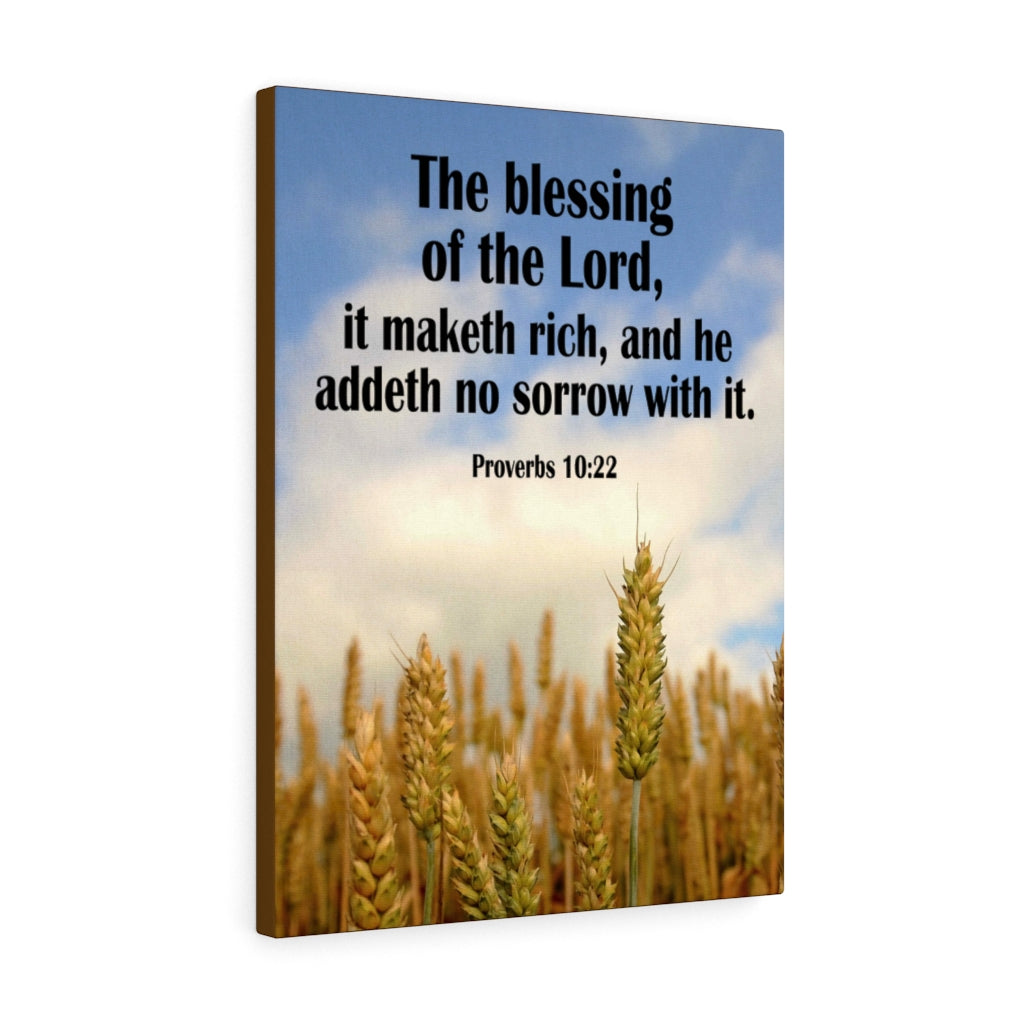 Scripture Walls The Blessing of The Lord Proverbs 10:22 Bible Verse Canvas Christian Wall Art Ready to Hang Unframed-Express Your Love Gifts