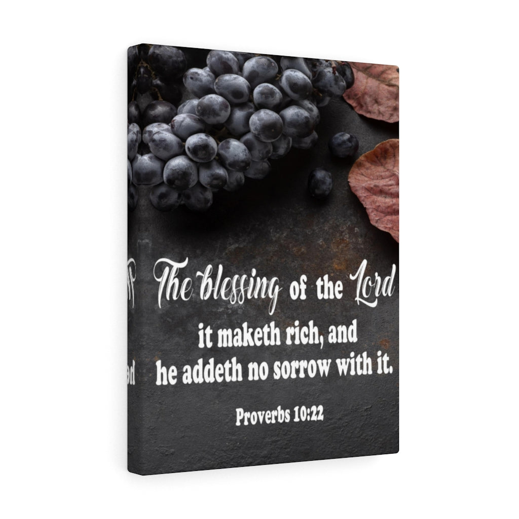 Scripture Walls The Blessing of The Lord Proverbs 10:22 Scripture Bible Verse Canvas Christian Wall Art Ready to Hang Unframed-Express Your Love Gifts