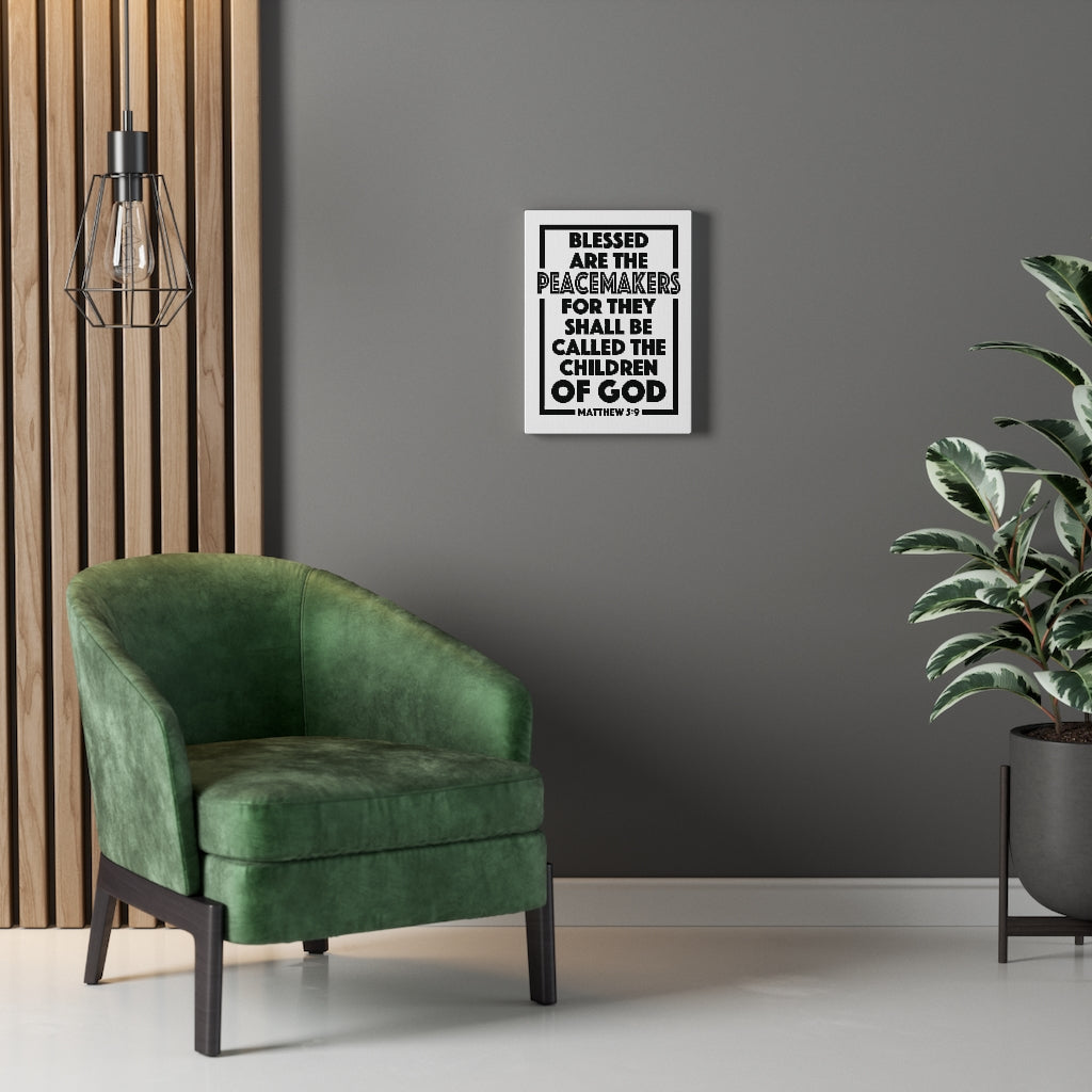 Scripture Walls The Children Of God Matthew 5:9 Bible Verse Canvas Christian Wall Art Ready to Hang Unframed-Express Your Love Gifts