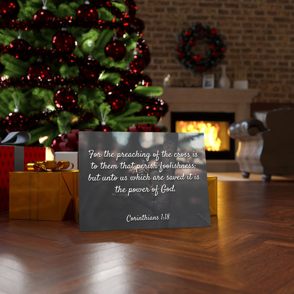 Scripture Walls The Cross 1 Corinthians 1:18 Bible Verse Canvas Christian Wall Art Ready to Hang Unframed-Express Your Love Gifts