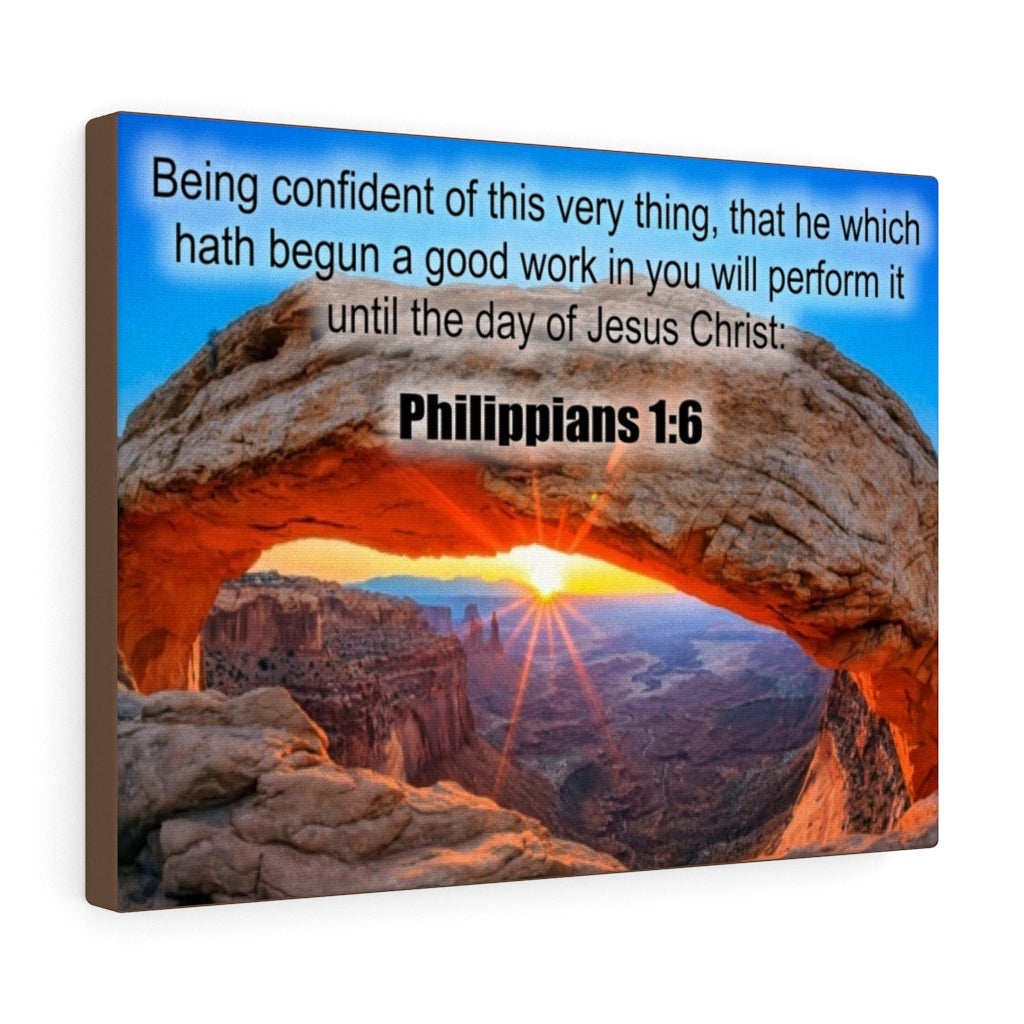 Scripture Walls The Day Of Jesus Christ Philippians 1:6 Bible Verse Canvas Christian Wall Art Ready to Hang Unframed-Express Your Love Gifts