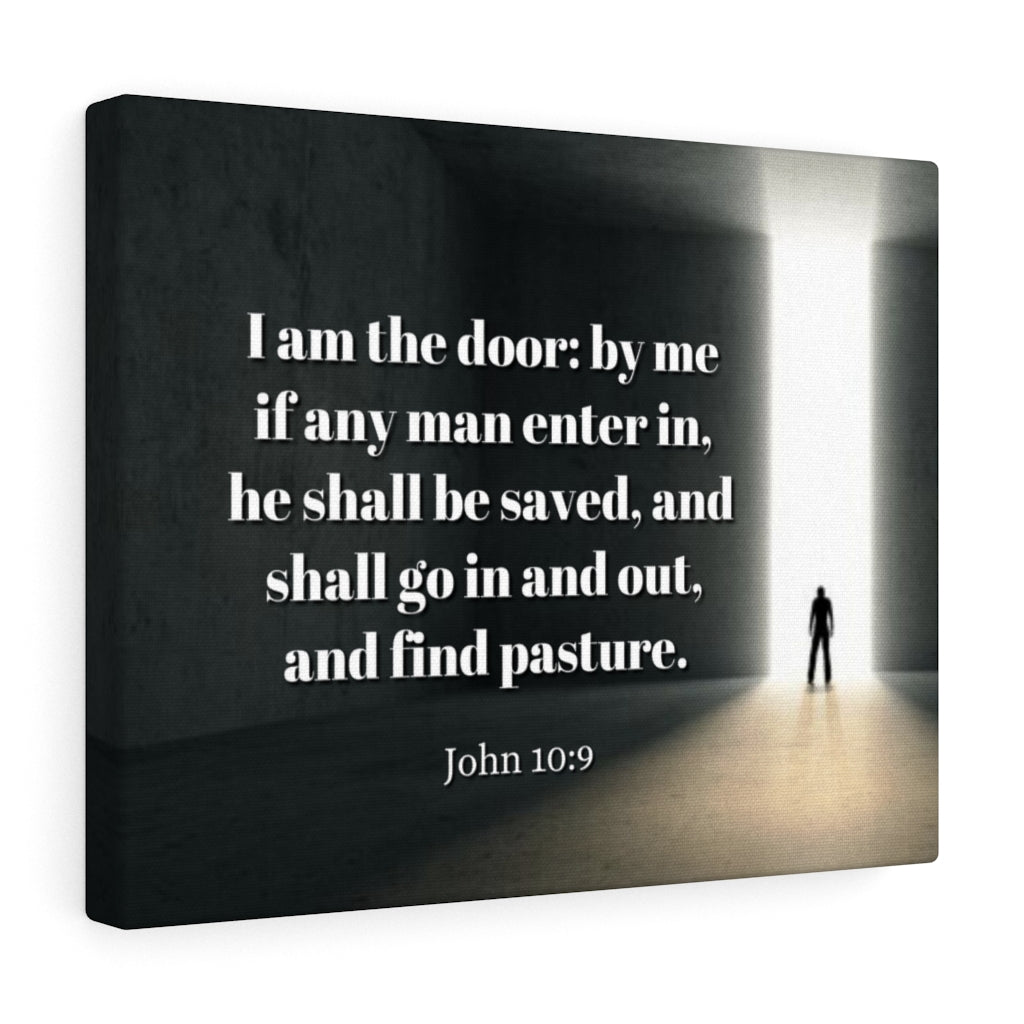 Scripture Walls The Door John 10:9 Bible Verse Canvas Christian Wall Art Ready to Hang Unframed-Express Your Love Gifts