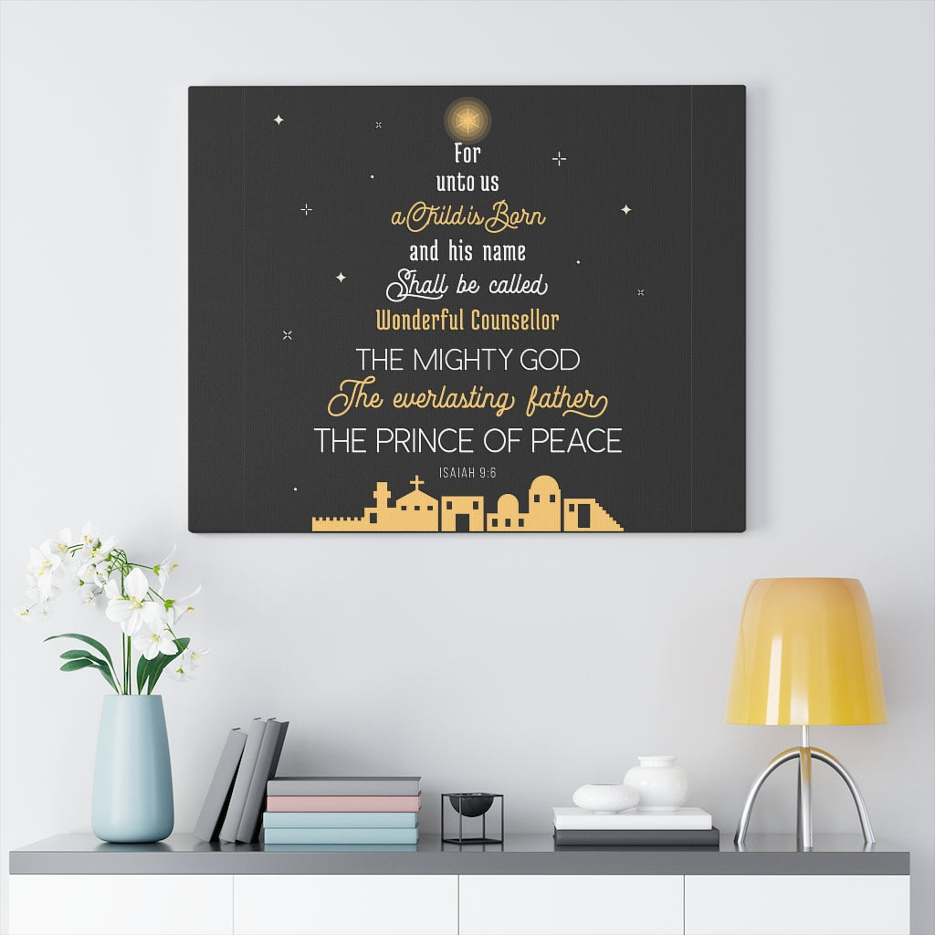 Scripture Walls The Everlasting Father Isaiah 9:6 Bible Verse Canvas Christian Wall Art Ready to Hang Unframed-Express Your Love Gifts