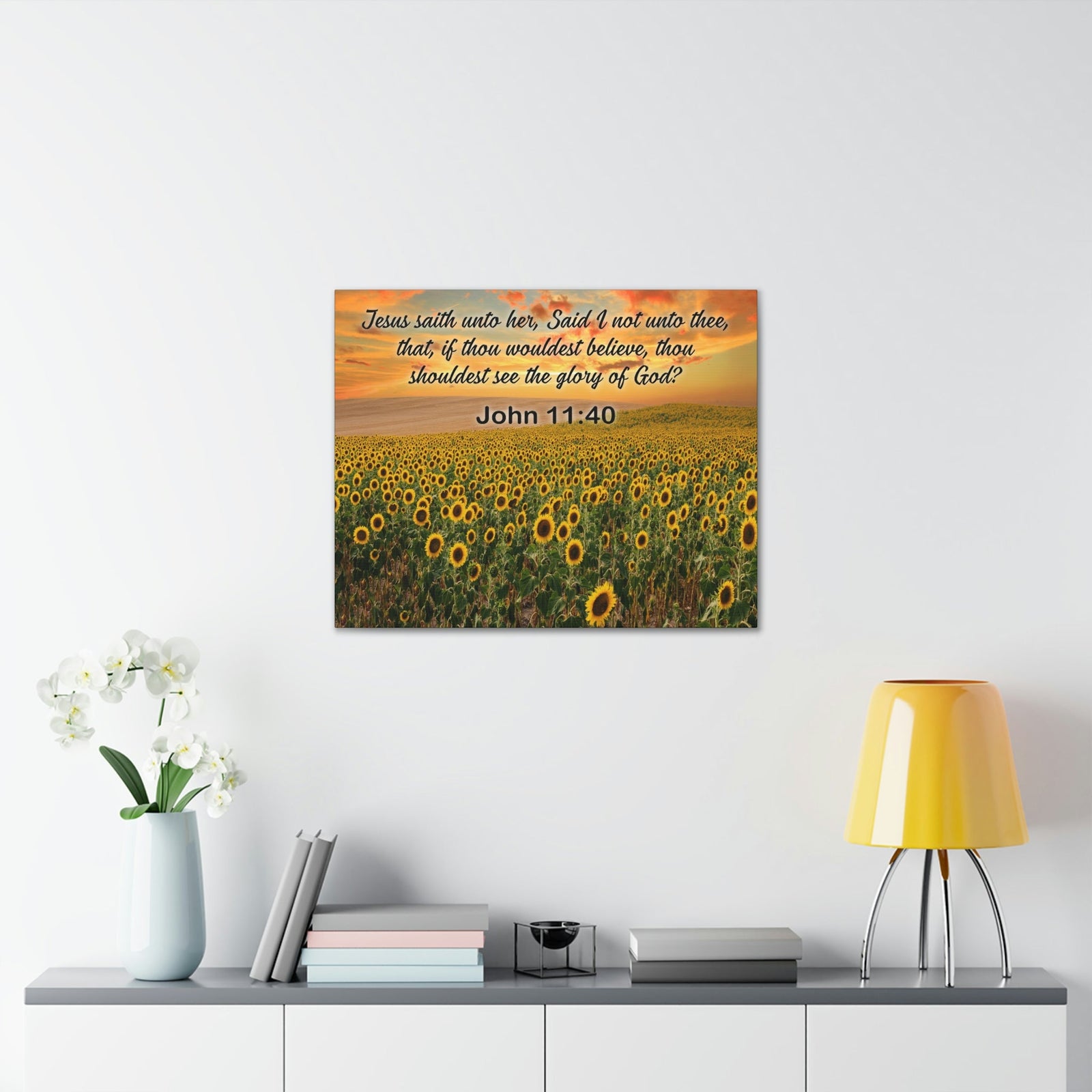 Scripture Walls The Glory of God John 11:40 Bible Verse Canvas Christian Wall Art Ready to Hang Unframed-Express Your Love Gifts