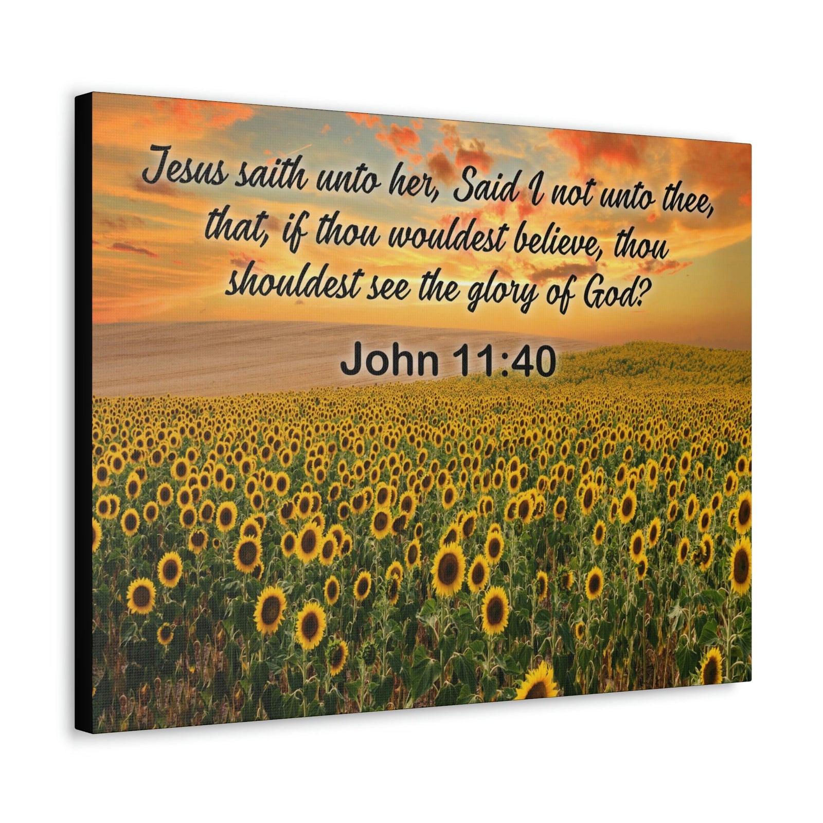 Scripture Walls The Glory of God John 11:40 Bible Verse Canvas Christian Wall Art Ready to Hang Unframed-Express Your Love Gifts