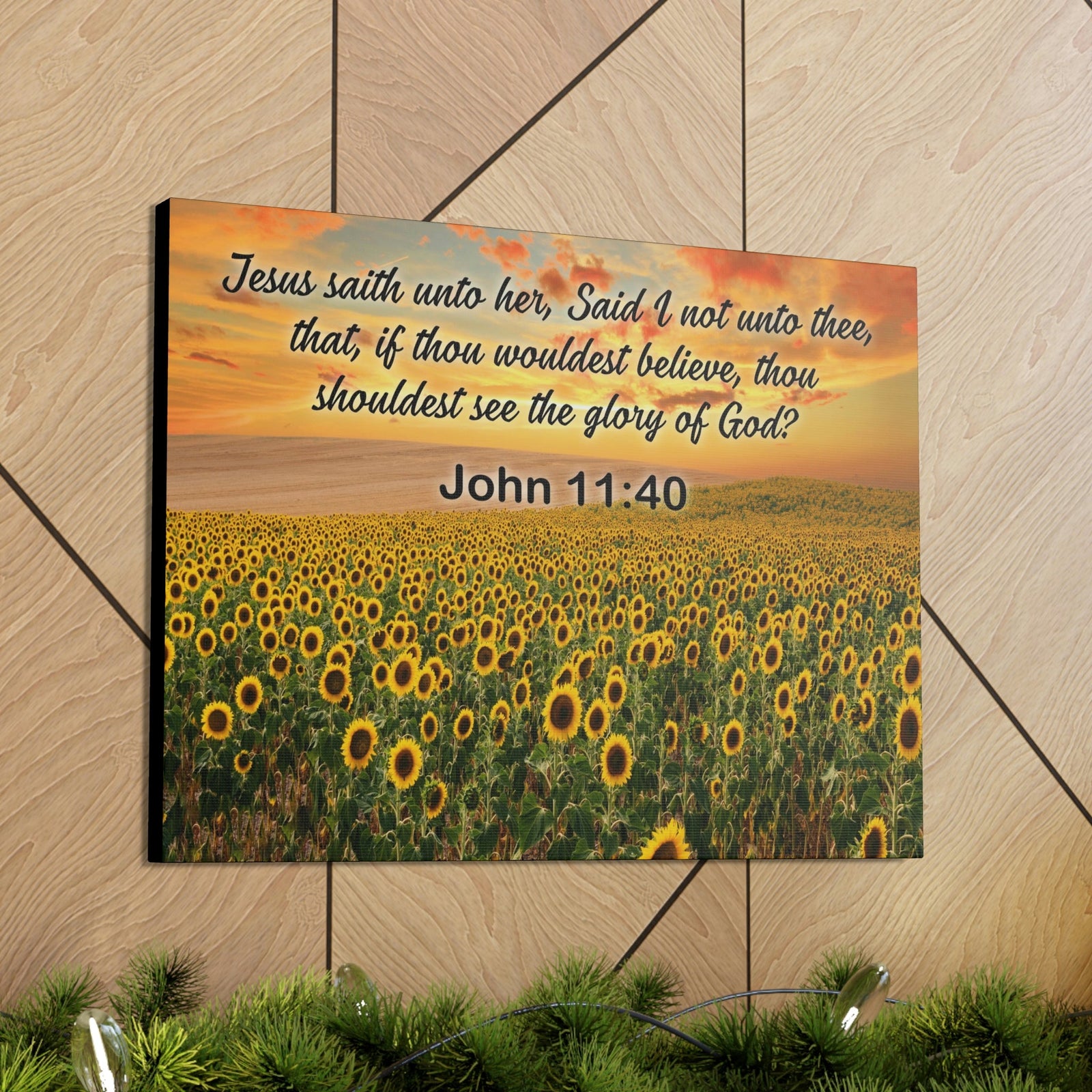 Scripture Walls The Glory of God John 11:40 Bible Verse Canvas Christian Wall Art Ready to Hang Unframed-Express Your Love Gifts