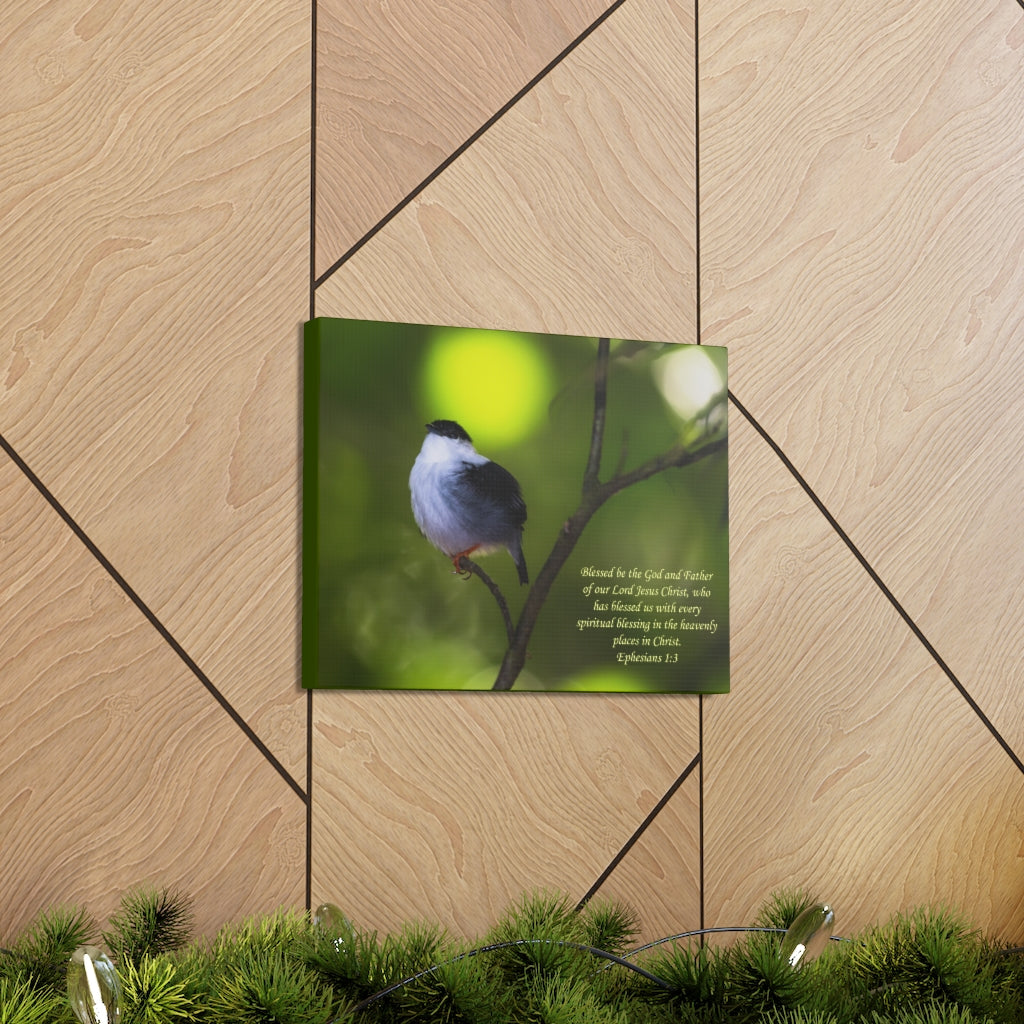 Scripture Walls The God And The Father Ephesians 1:3 Bible Verse Canvas Christian Wall Art Ready to Hang Unframed-Express Your Love Gifts