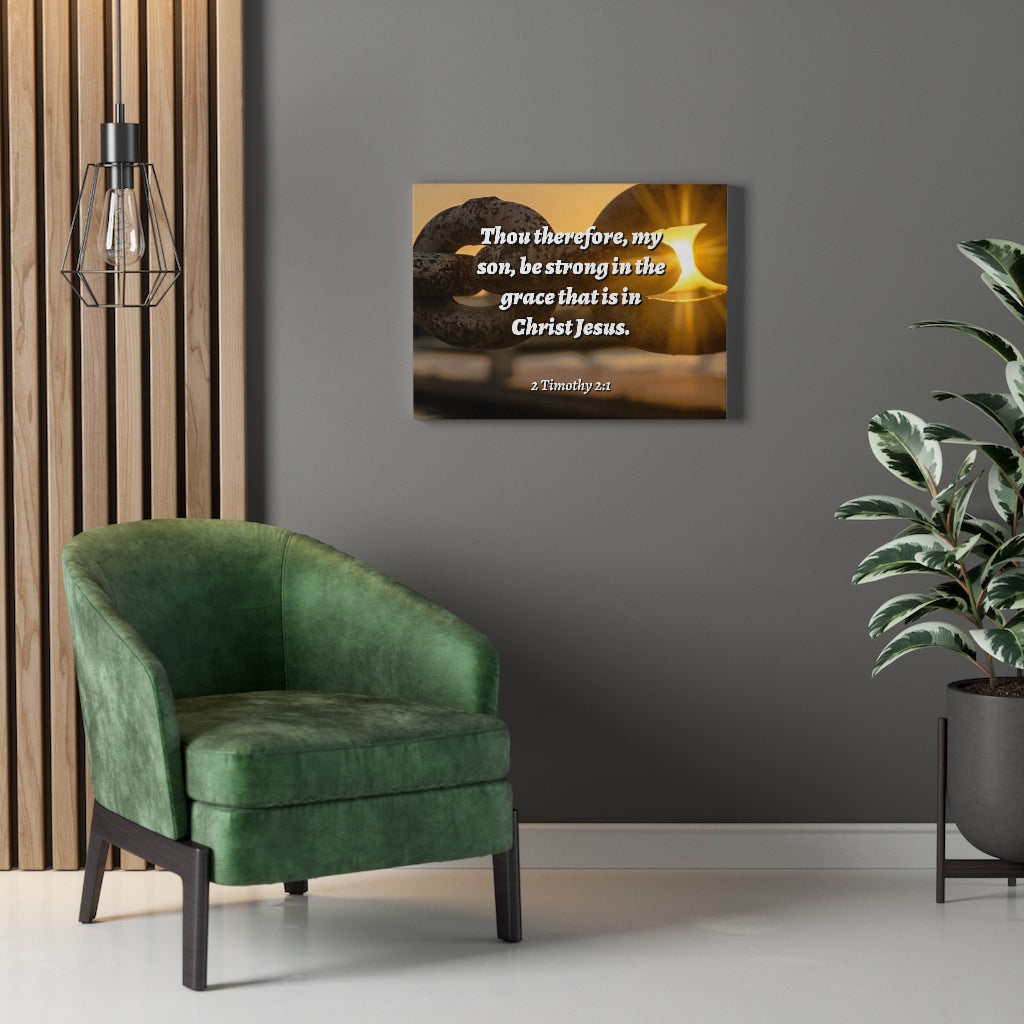 Scripture Walls The Grace 2 Timothy 2:1 Bible Verse Canvas Christian Wall Art Ready to Hang Unframed-Express Your Love Gifts