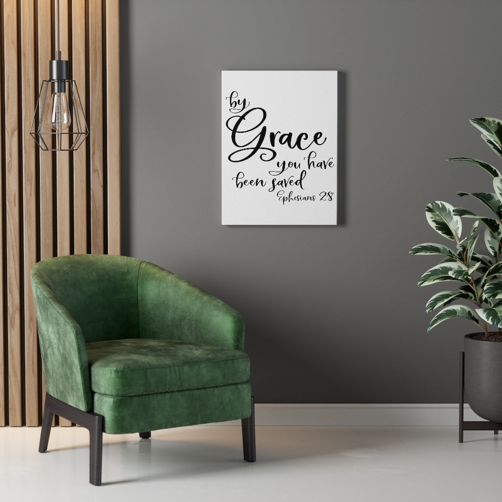 Scripture Walls The Grace You Ephesian 2:8 Bible Verse Canvas Christian Wall Art Ready to Hang Unframed-Express Your Love Gifts