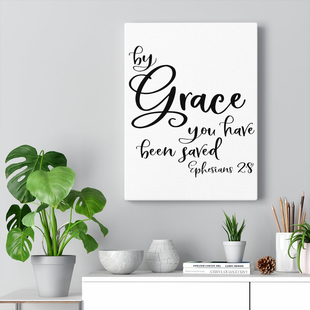 Scripture Walls The Grace You Ephesian 2:8 Bible Verse Canvas Christian Wall Art Ready to Hang Unframed-Express Your Love Gifts
