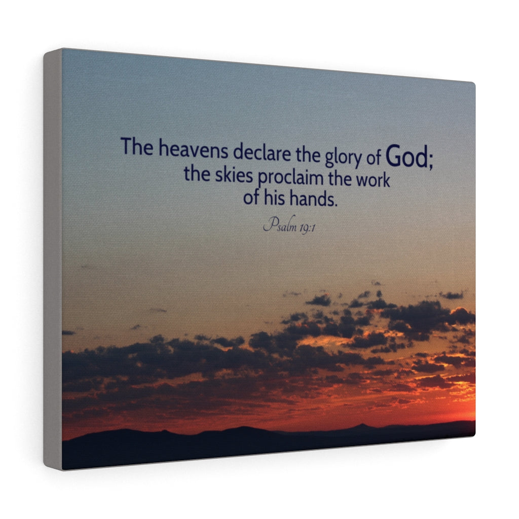 Scripture Walls The Heavens DeclAre Psalm 19:1 Bible Verse Canvas Christian Wall Art Ready to Hang Unframed-Express Your Love Gifts