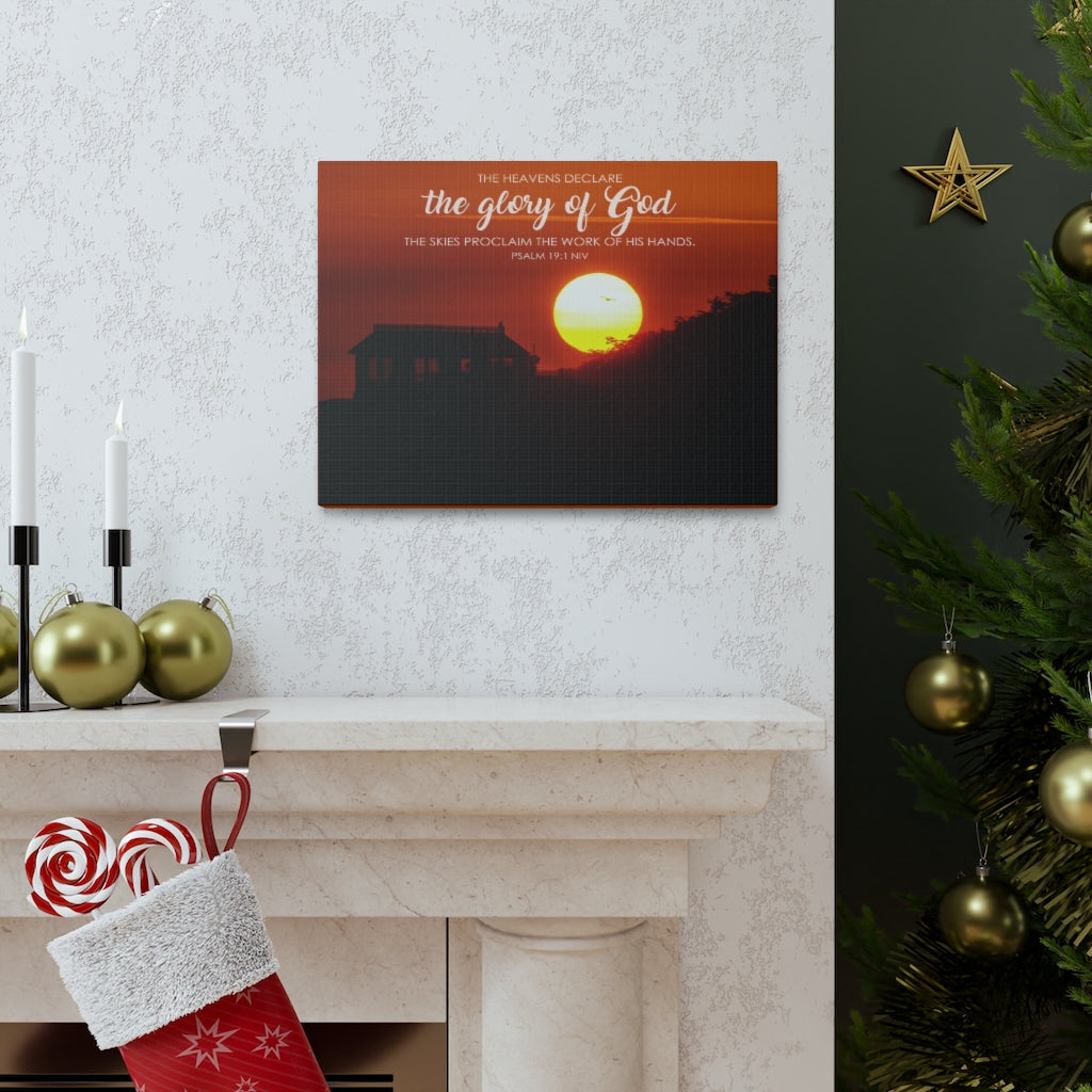 Scripture Walls The Heavens Psalm 19:1 Declare Bible Verse Canvas Christian Wall Art Ready to Hang Unframed-Express Your Love Gifts