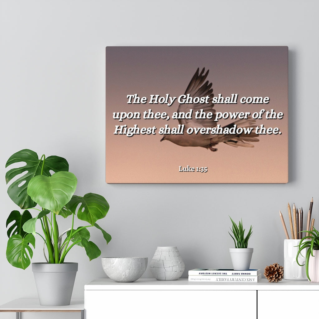 Scripture Walls The Highest Luke 1:35 Bible Verse Canvas Christian Wall Art Ready to Hang Unframed-Express Your Love Gifts