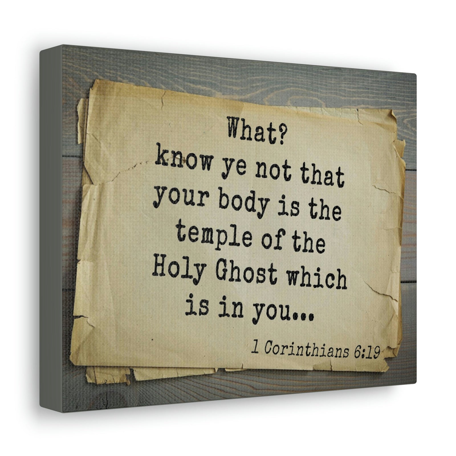 Scripture Walls The Holy Ghost 1 Corinthians 6:19 Bible Verse Canvas Christian Wall Art Bible Verse Print Ready To Hang Unframed-Express Your Love Gifts